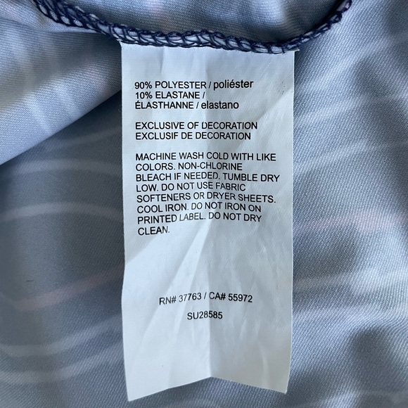 PGA TOUR Women’s Quarter Zip Top Size L Navy Blue Vented mesh sleeves - Picture 6 of 7